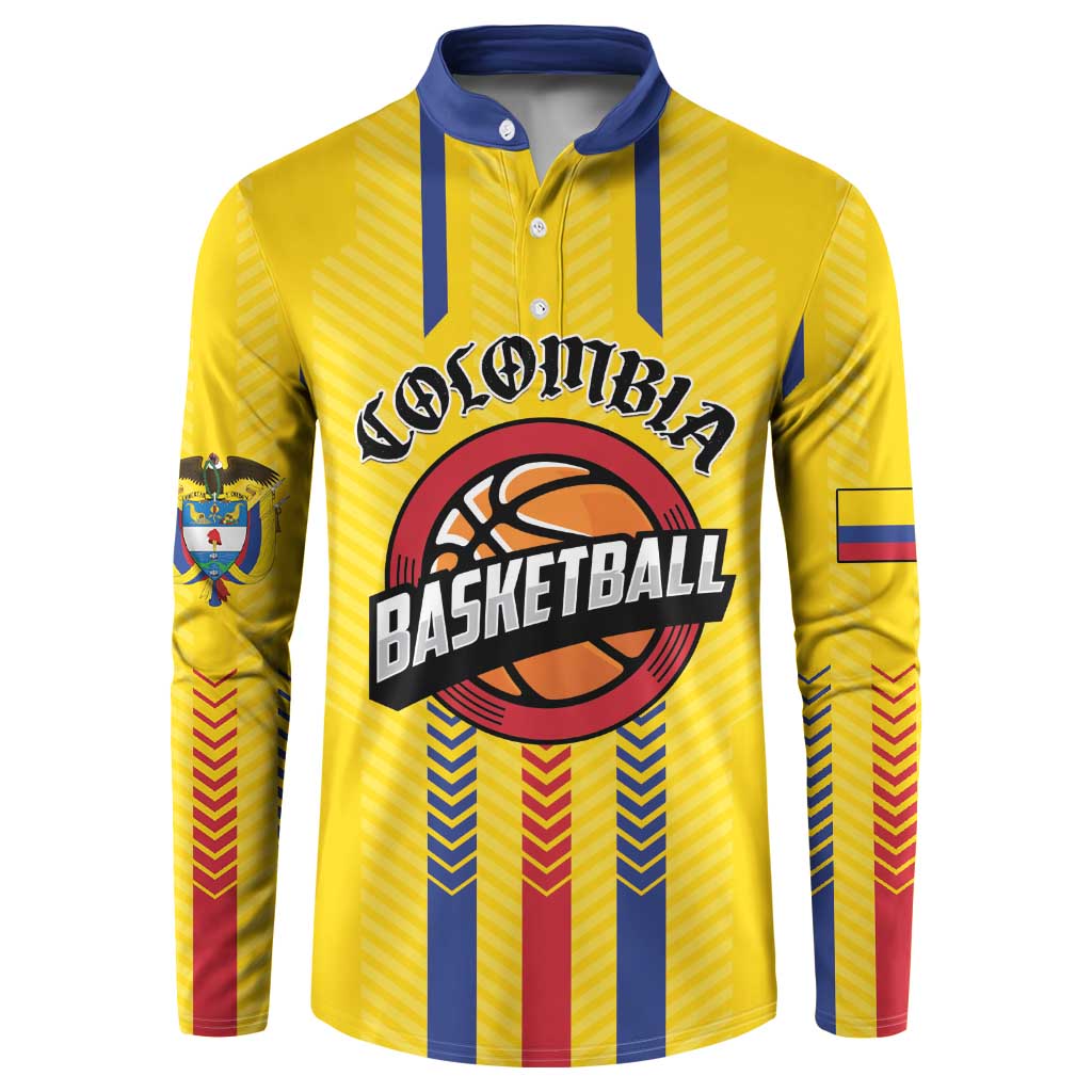 Colombia Basketball Custom Button Sweatshirt Vamos Colombiana