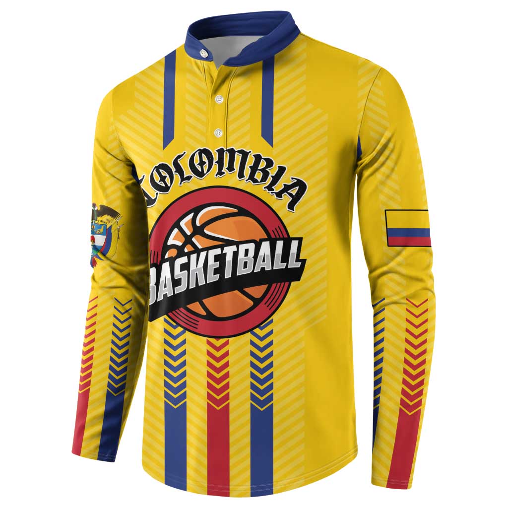 Colombia Basketball Custom Button Sweatshirt Vamos Colombiana