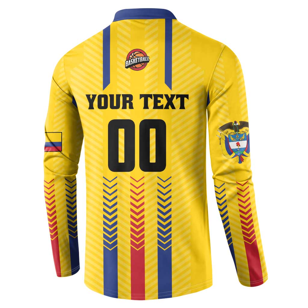 Colombia Basketball Custom Button Sweatshirt Vamos Colombiana