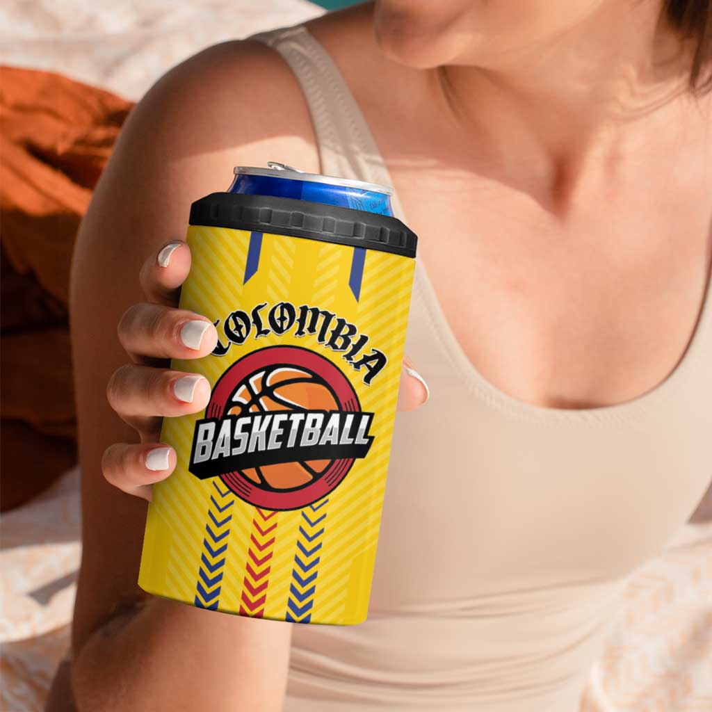 Colombia Basketball Custom 4 in 1 Can Cooler Tumbler Vamos Colombiana