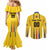 Colombia Basketball Custom Couples Matching Mermaid Dress and Long Sleeve Button Shirt Vamos Colombiana