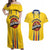 Colombia Basketball Custom Couples Matching Off Shoulder Maxi Dress and Hawaiian Shirt Vamos Colombiana