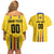 Colombia Basketball Custom Couples Matching Off Shoulder Short Dress and Hawaiian Shirt Vamos Colombiana