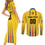 Colombia Basketball Custom Couples Matching Short Sleeve Bodycon Dress and Long Sleeve Button Shirt Vamos Colombiana