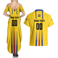 Colombia Basketball Custom Couples Matching Summer Maxi Dress and Hawaiian Shirt Vamos Colombiana