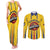 Colombia Basketball Custom Couples Matching Tank Maxi Dress and Long Sleeve Button Shirt Vamos Colombiana