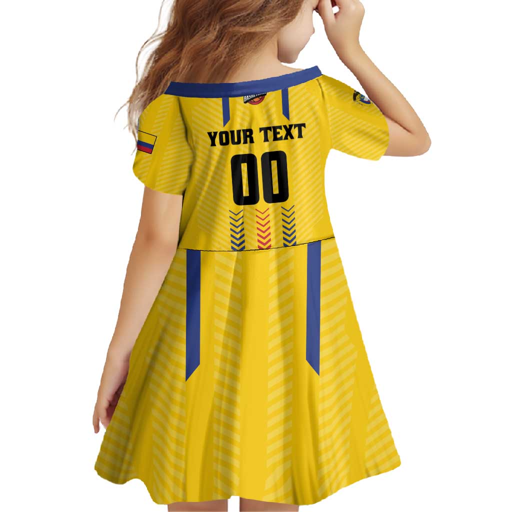 Colombia Basketball Custom Family Matching Mermaid Dress and Hawaiian Shirt Vamos Colombiana