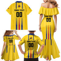 Colombia Basketball Custom Family Matching Mermaid Dress and Hawaiian Shirt Vamos Colombiana