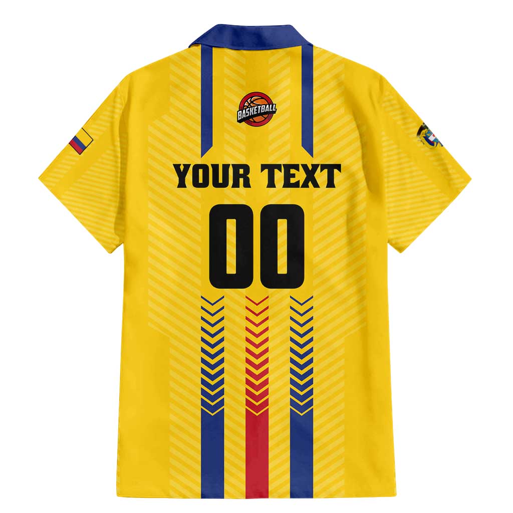 Colombia Basketball Custom Family Matching Mermaid Dress and Hawaiian Shirt Vamos Colombiana