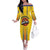 Colombia Basketball Custom Family Matching Off The Shoulder Long Sleeve Dress and Hawaiian Shirt Vamos Colombiana