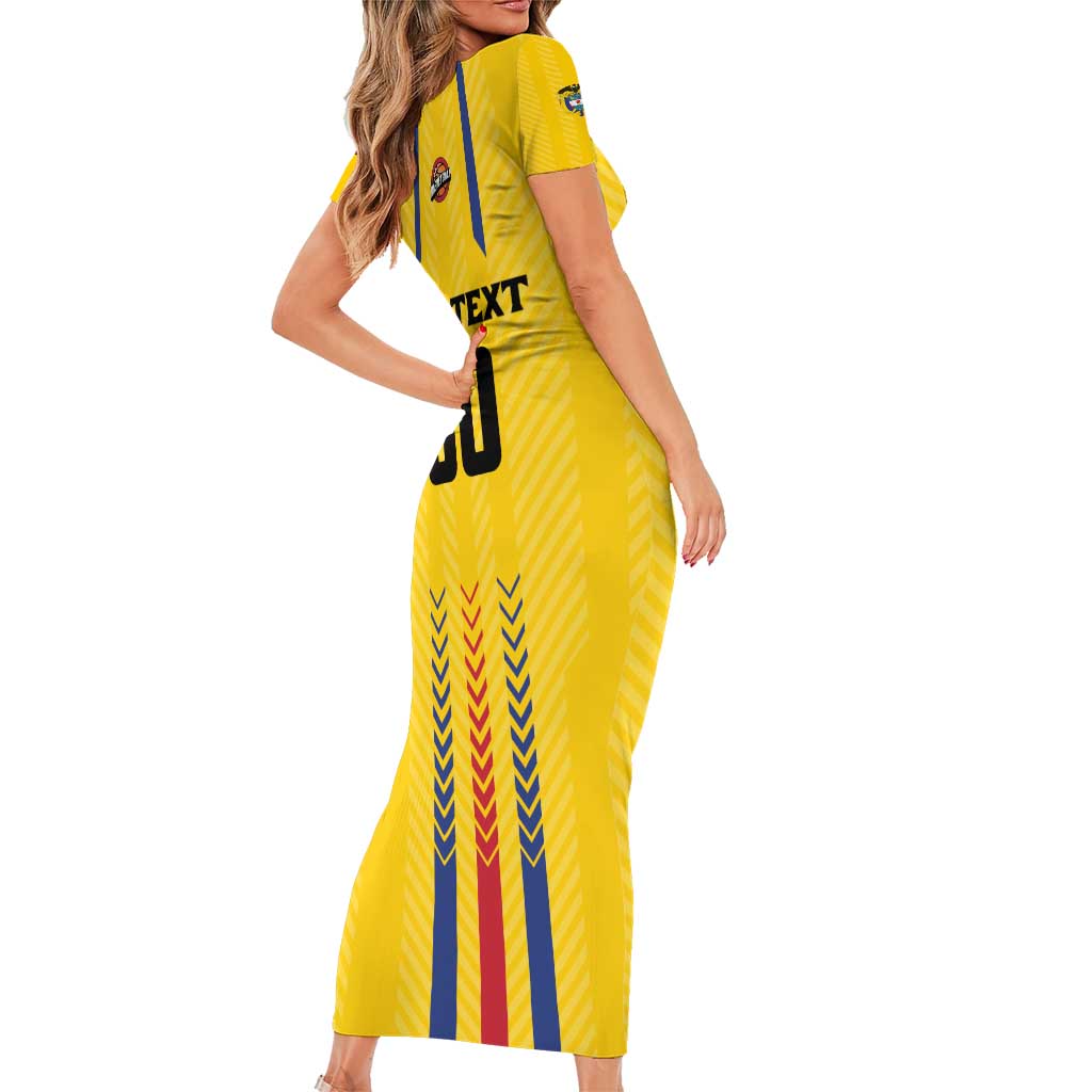 Colombia Basketball Custom Family Matching Short Sleeve Bodycon Dress and Hawaiian Shirt Vamos Colombiana