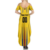 Colombia Basketball Custom Family Matching Summer Maxi Dress and Hawaiian Shirt Vamos Colombiana