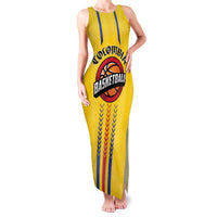 Colombia Basketball Custom Family Matching Tank Maxi Dress and Hawaiian Shirt Vamos Colombiana