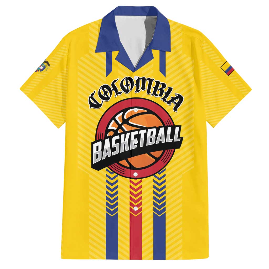 Colombia Basketball Custom Hawaiian Shirt Vamos Colombiana