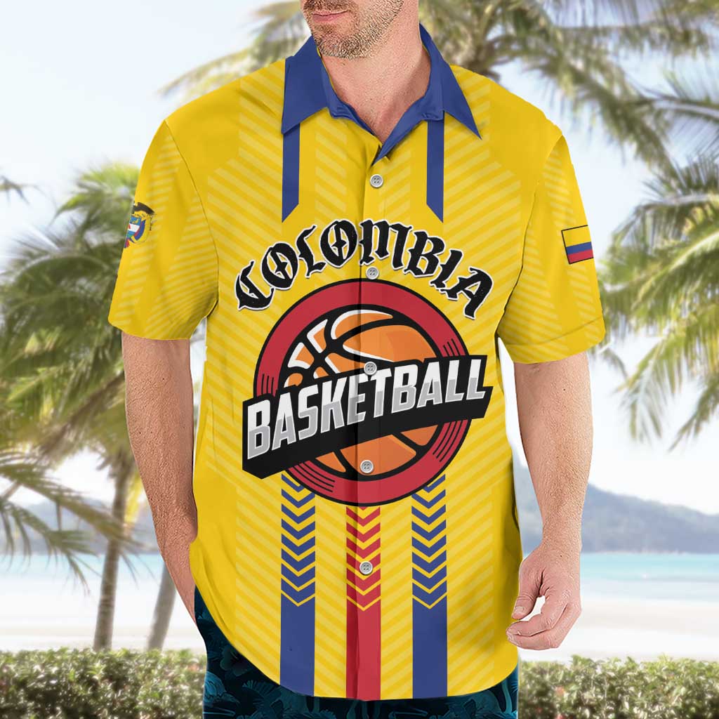 Colombia Basketball Custom Hawaiian Shirt Vamos Colombiana