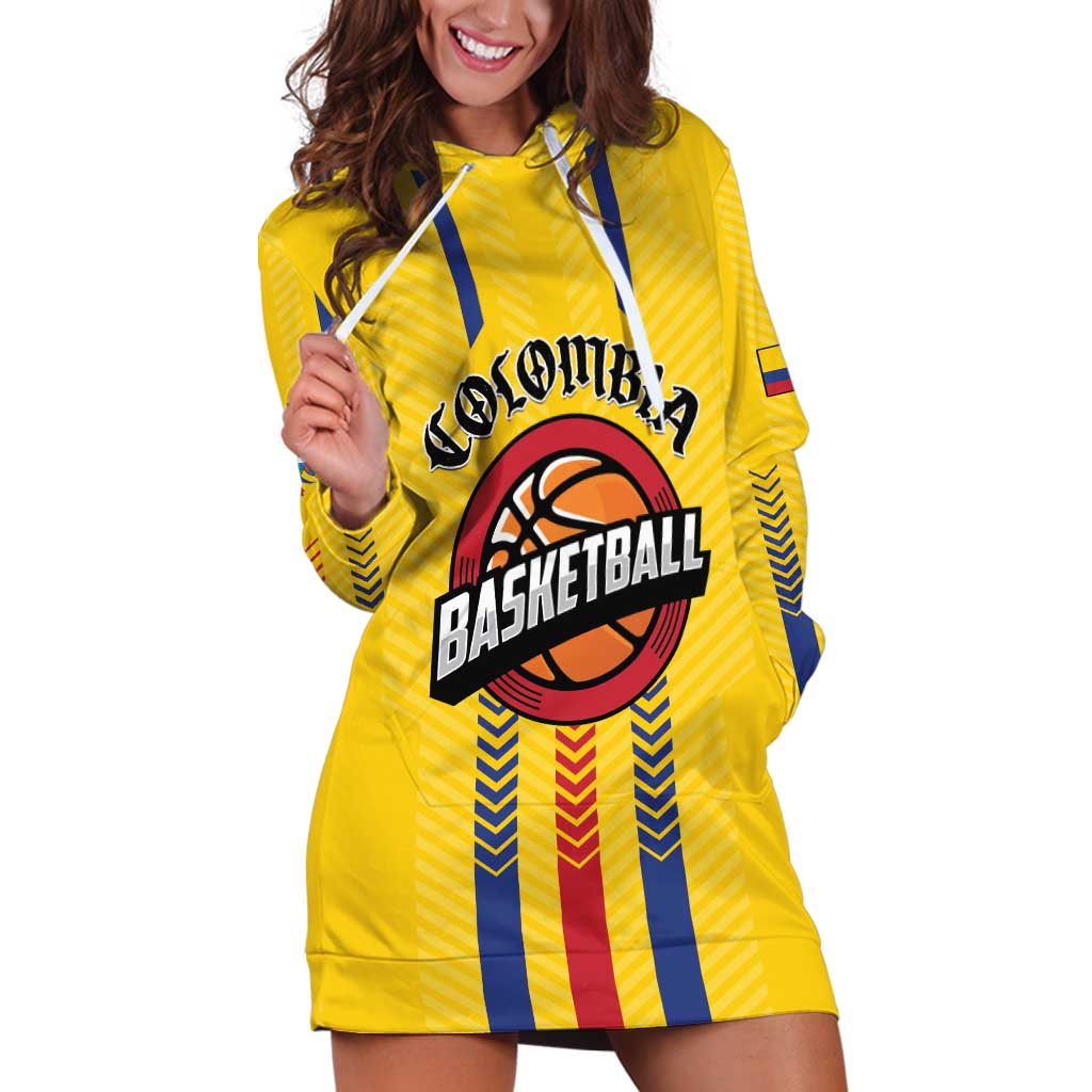 Colombia Basketball Custom Hoodie Dress Vamos Colombiana