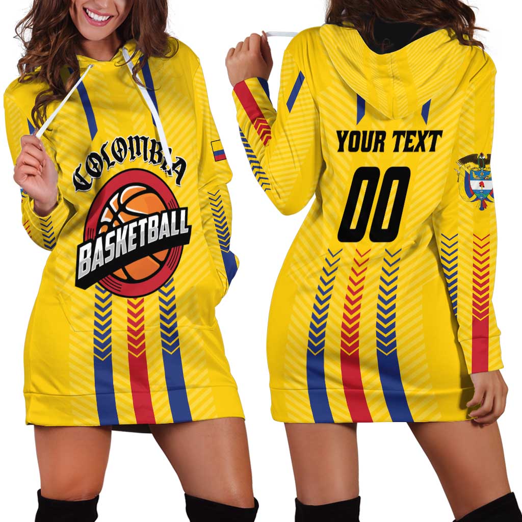 Colombia Basketball Custom Hoodie Dress Vamos Colombiana