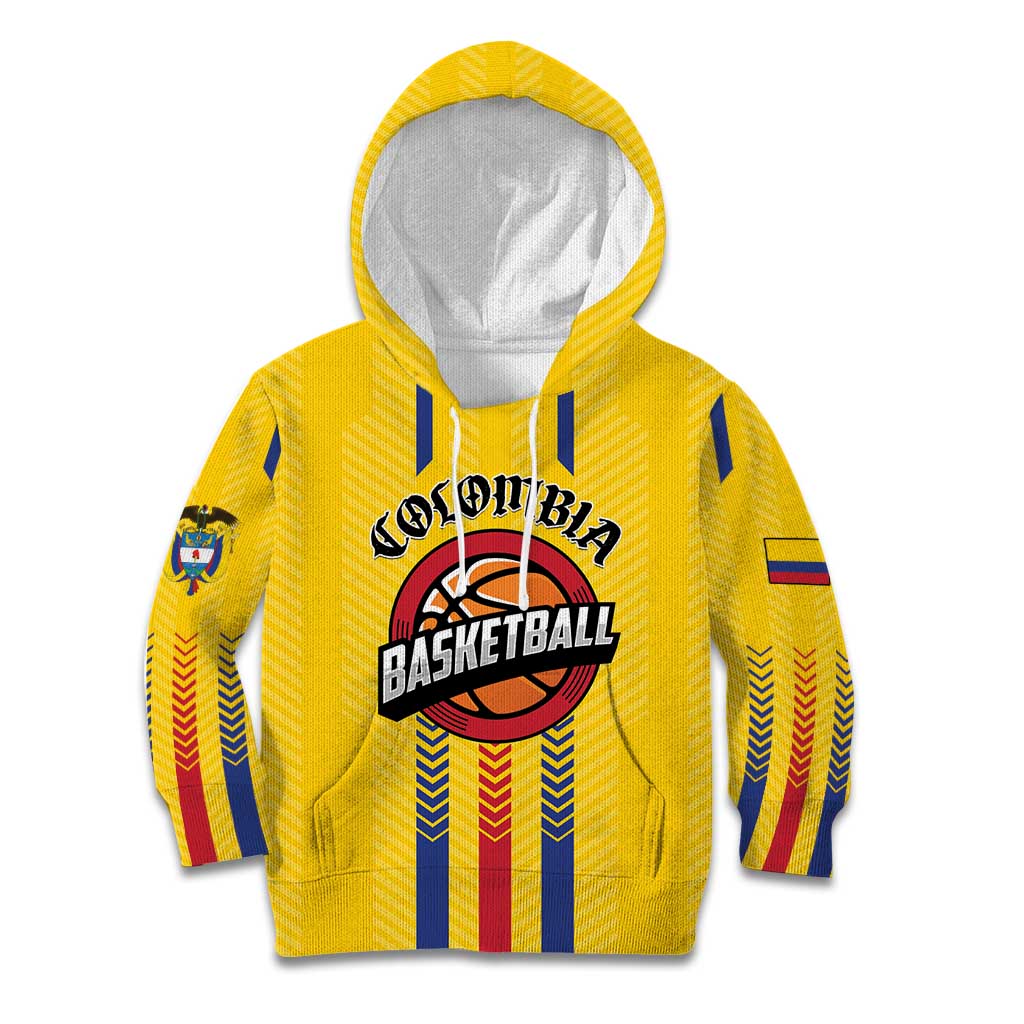 Colombia Basketball Custom Kid Hoodie Vamos Colombiana