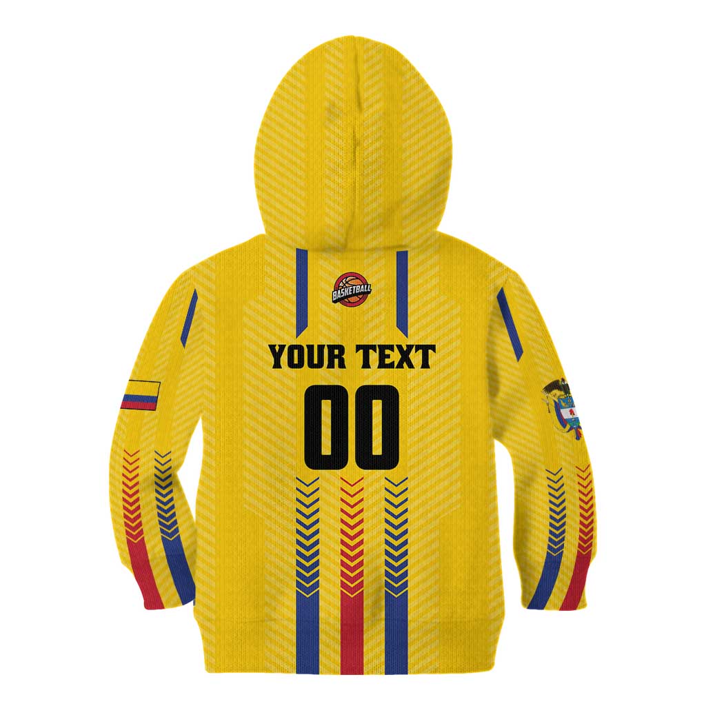 Colombia Basketball Custom Kid Hoodie Vamos Colombiana