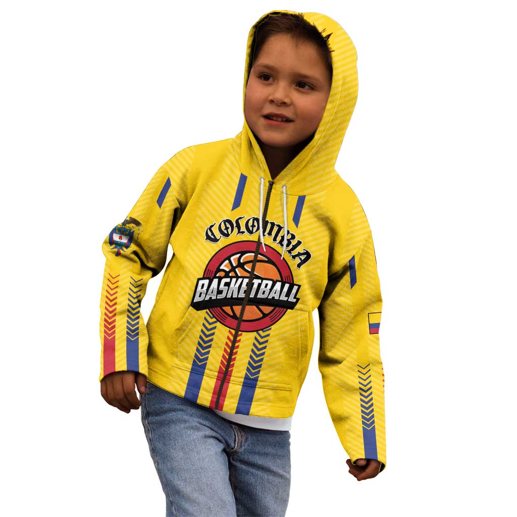 Colombia Basketball Custom Kid Hoodie Vamos Colombiana