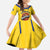 Colombia Basketball Custom Kid Short Sleeve Dress Vamos Colombiana