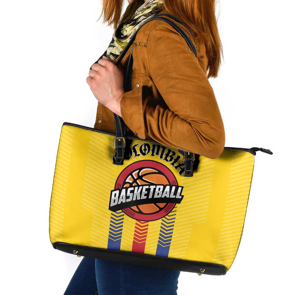 Colombia Basketball Leather Tote Bag Vamos Colombiana