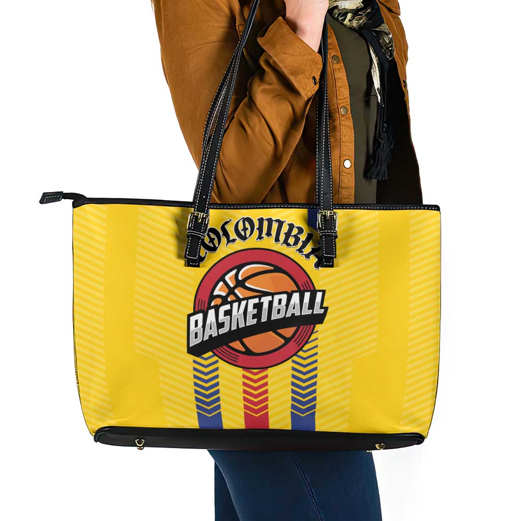Colombia Basketball Leather Tote Bag Vamos Colombiana