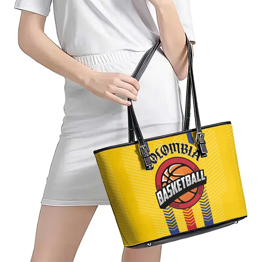 Colombia Basketball Leather Tote Bag Vamos Colombiana