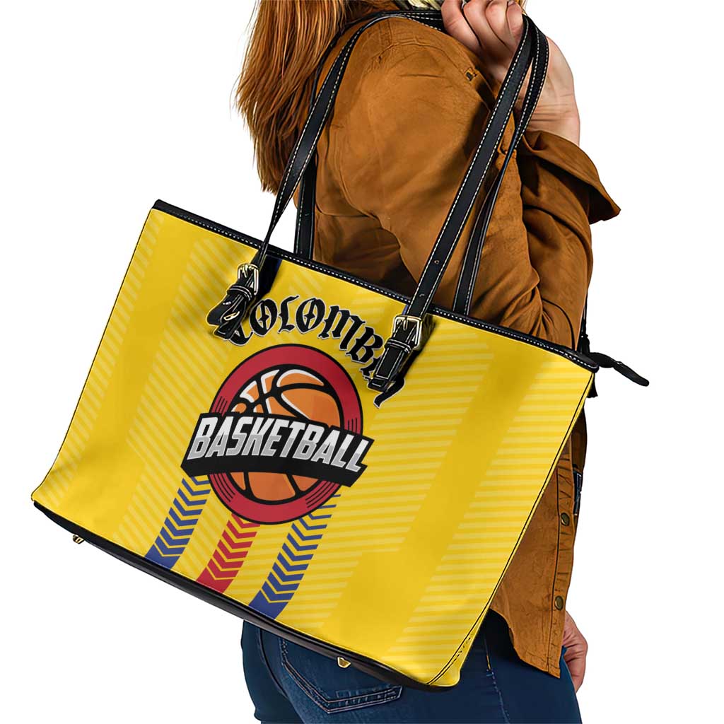 Colombia Basketball Leather Tote Bag Vamos Colombiana