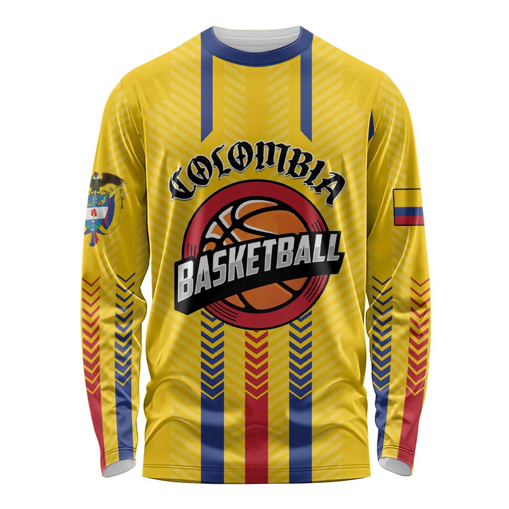Colombia Basketball Custom Long Sleeve Shirt Vamos Colombiana