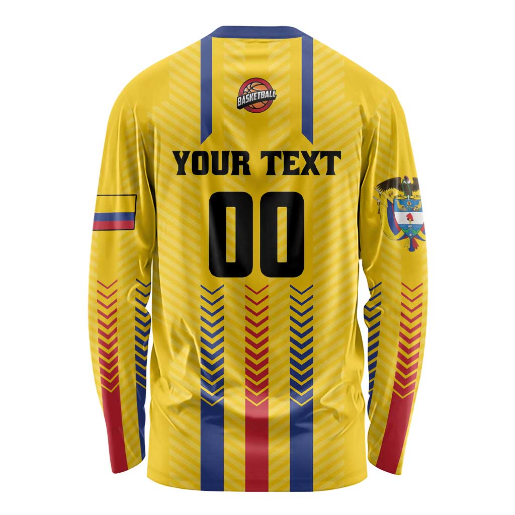 Colombia Basketball Custom Long Sleeve Shirt Vamos Colombiana