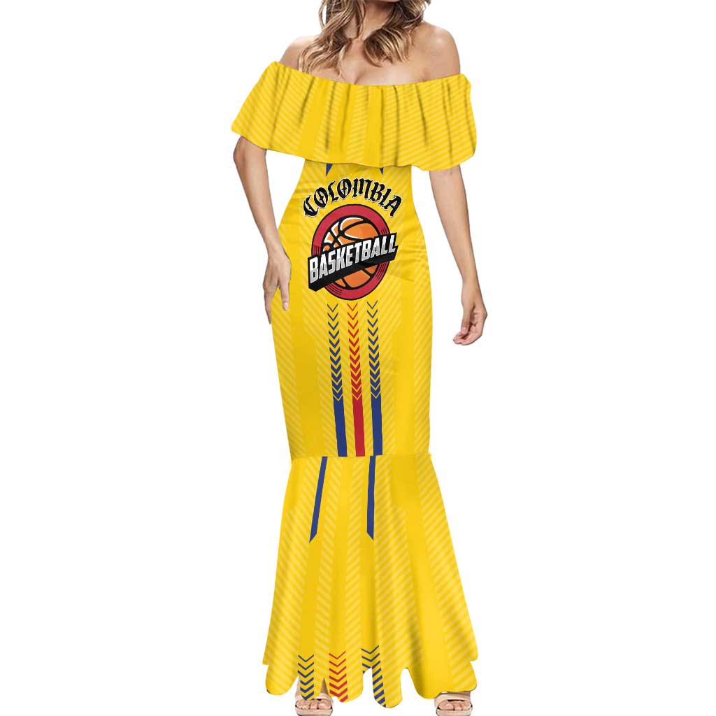 Colombia Basketball Custom Mermaid Dress Vamos Colombiana