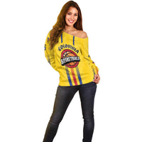 Colombia Basketball Custom Off Shoulder Sweater Vamos Colombiana