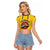 Colombia Basketball Custom Raglan Cropped T Shirt Vamos Colombiana