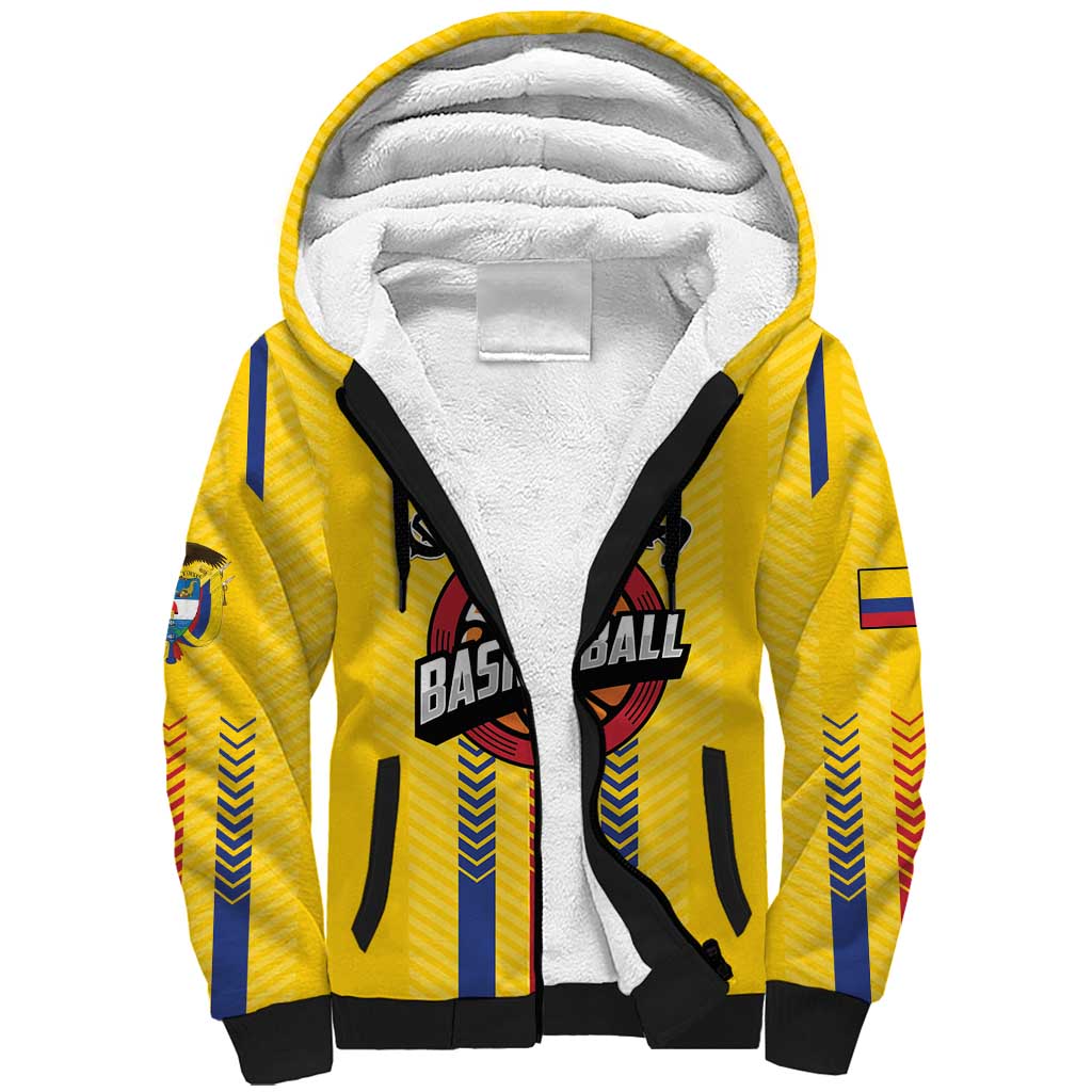 Colombia Basketball Custom Sherpa Hoodie Vamos Colombiana