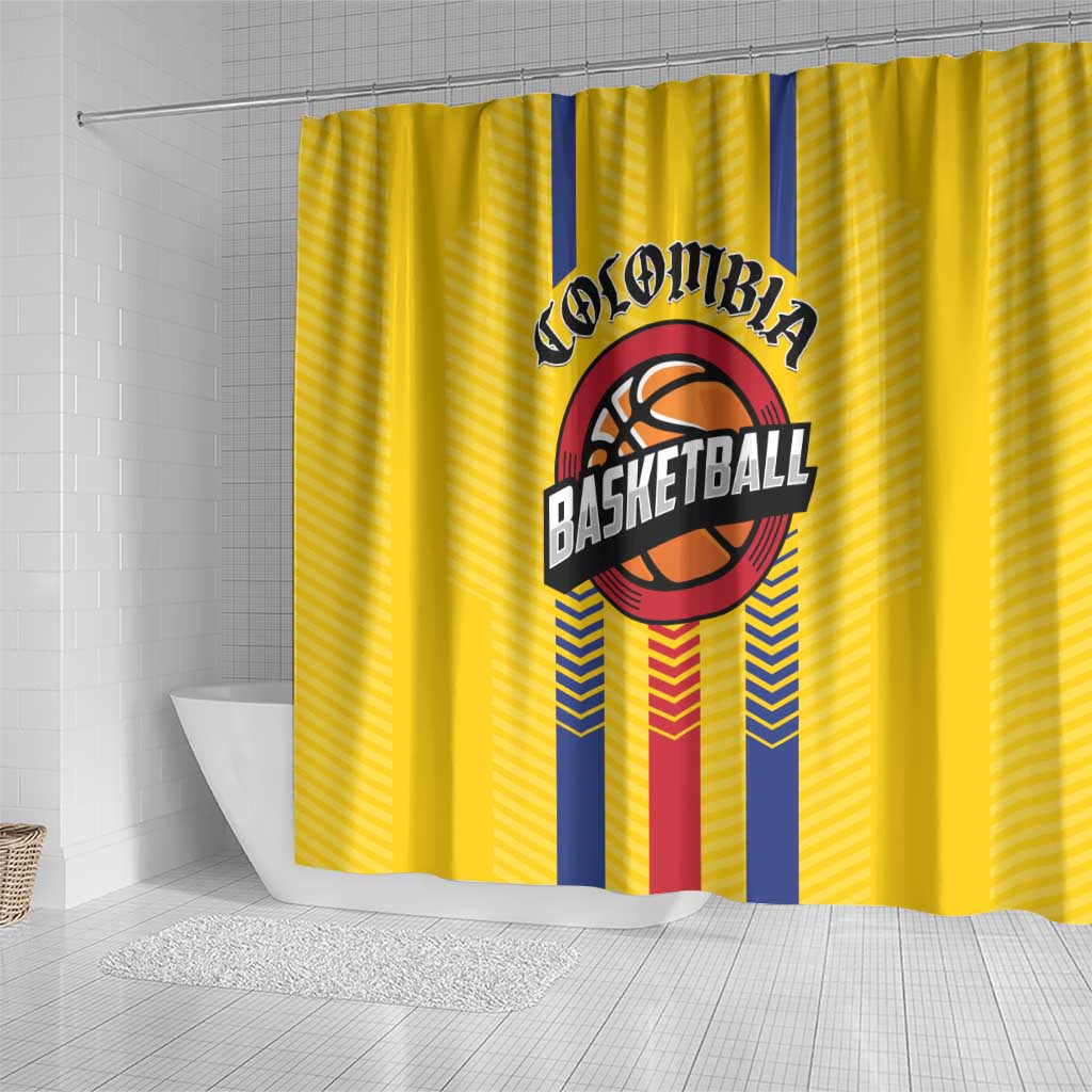Colombia Basketball Shower Curtain Vamos Colombiana