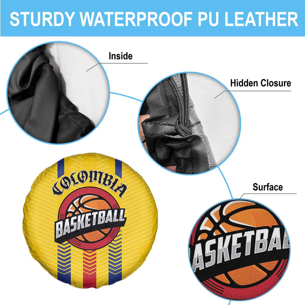 Colombia Basketball Spare Tire Cover Vamos Colombiana