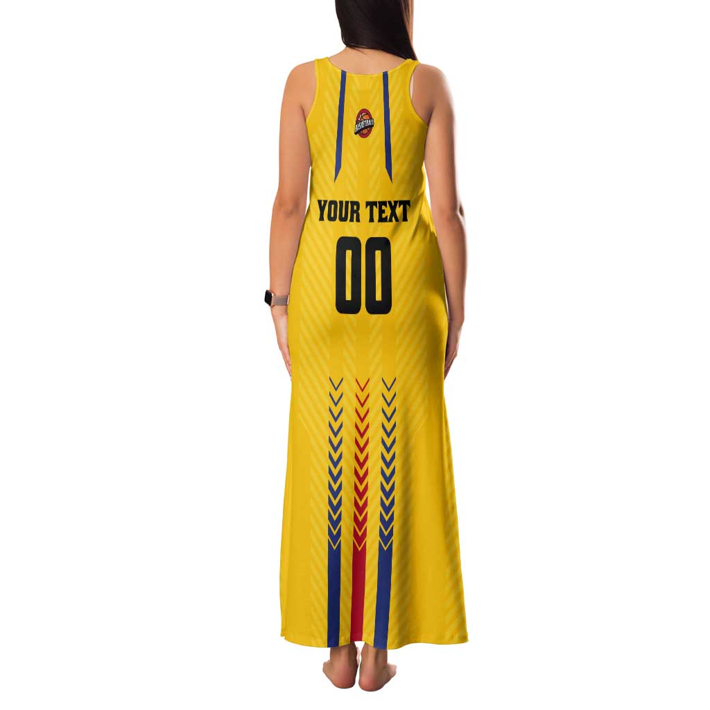 Colombia Basketball Custom Tank Maxi Dress Vamos Colombiana