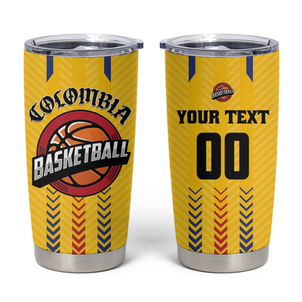 Colombia Basketball Custom Tumbler Cup Vamos Colombiana