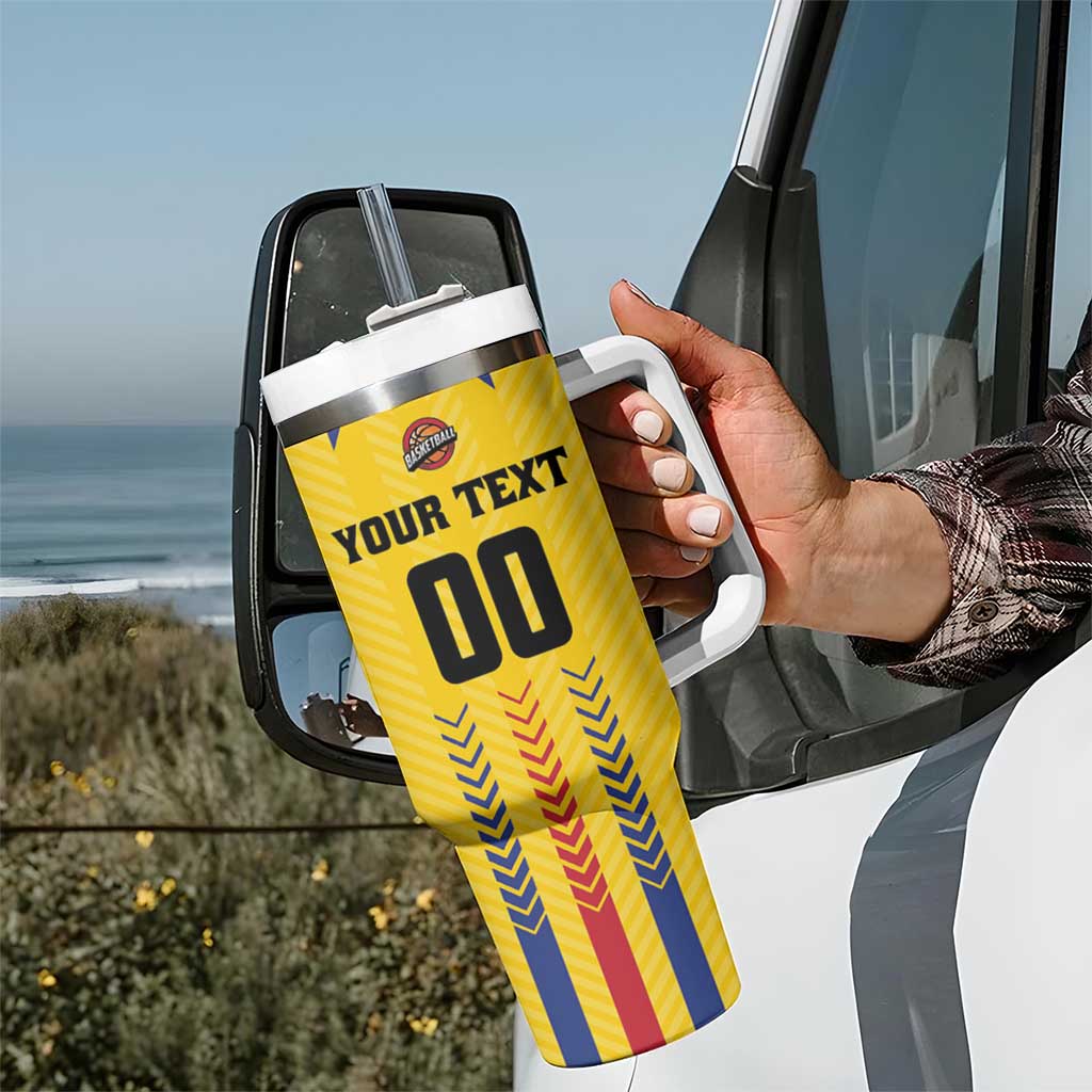 Colombia Basketball Custom Tumbler With Handle Vamos Colombiana