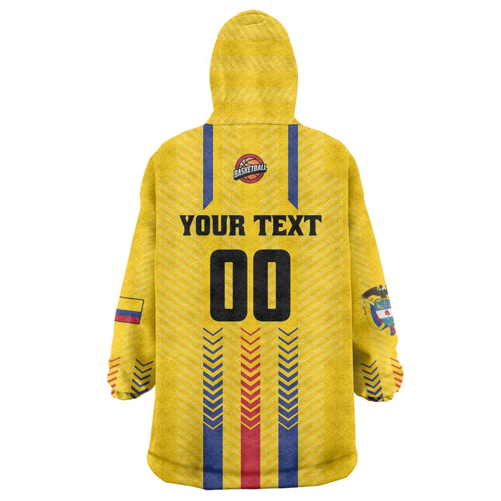 Colombia Basketball Custom Wearable Blanket Hoodie Vamos Colombiana