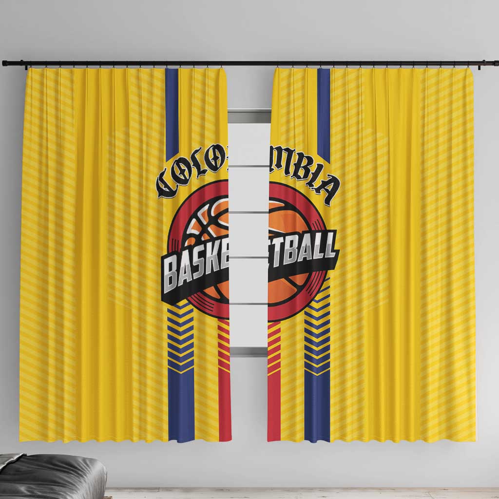 Colombia Basketball Window Curtain Vamos Colombiana
