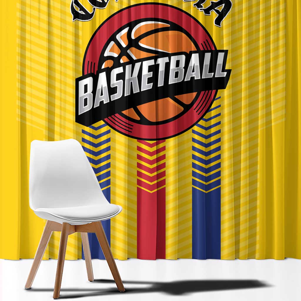 Colombia Basketball Window Curtain Vamos Colombiana