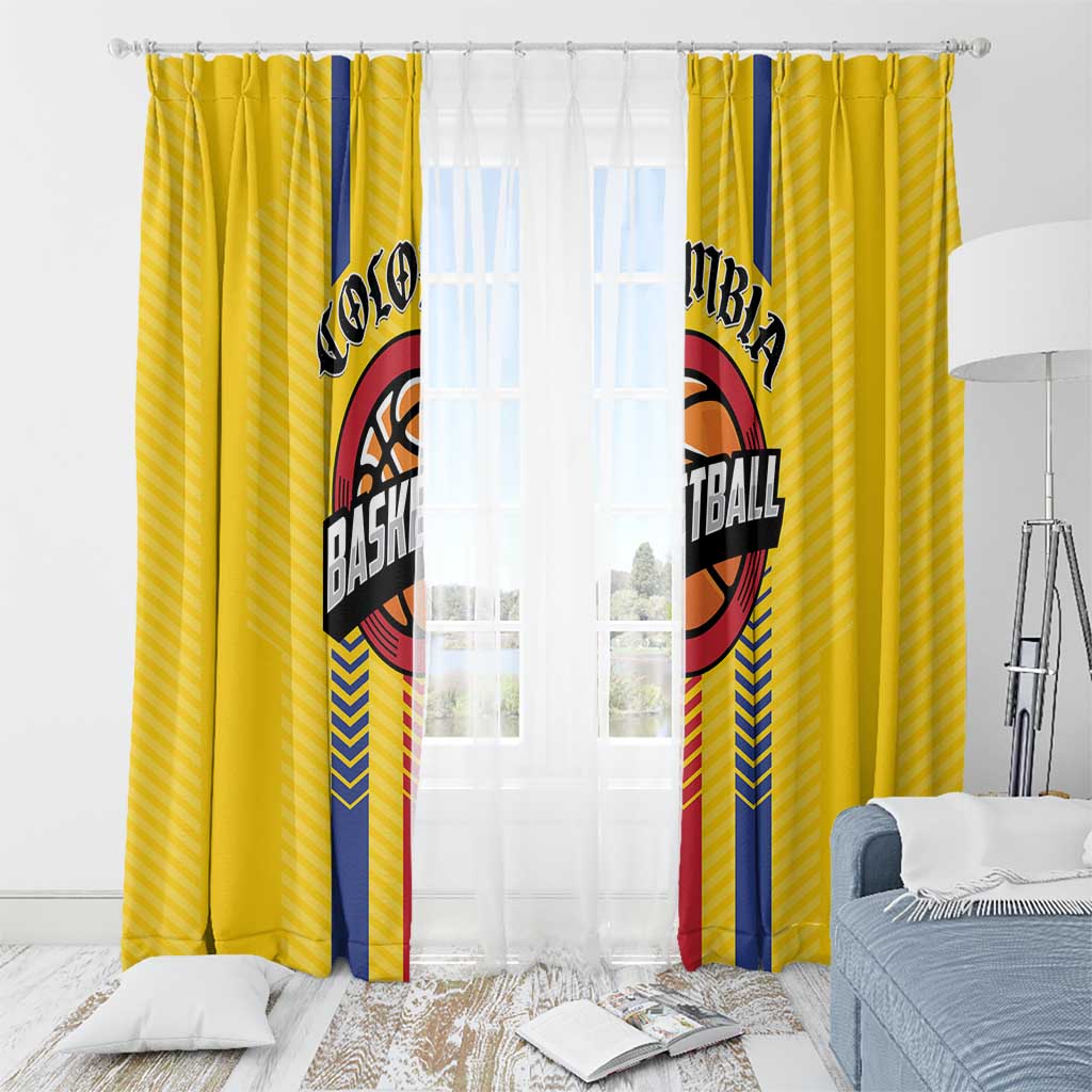 Colombia Basketball Window Curtain Vamos Colombiana
