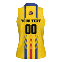 Colombia Basketball Custom Women Sleeveless Polo Shirt Vamos Colombiana