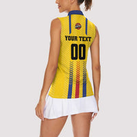 Colombia Basketball Custom Women Sleeveless Polo Shirt Vamos Colombiana