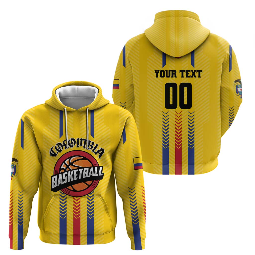 Colombia Basketball Custom Zip Hoodie Vamos Colombiana