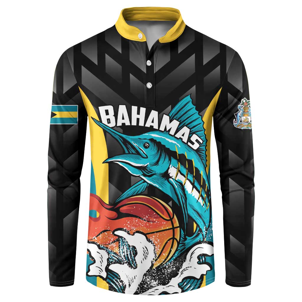 Bahamas Basketball Custom Button Sweatshirt Team Bahamas Come On