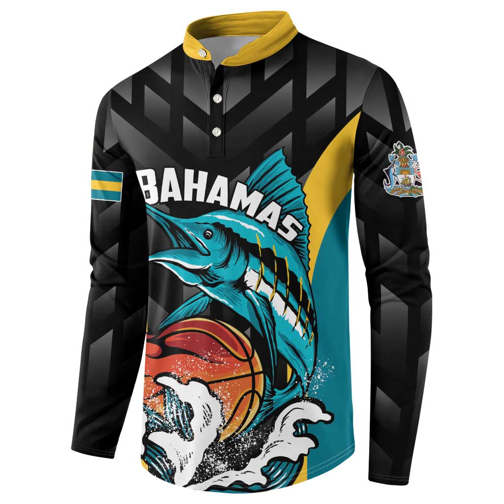 Bahamas Basketball Custom Button Sweatshirt Team Bahamas Come On