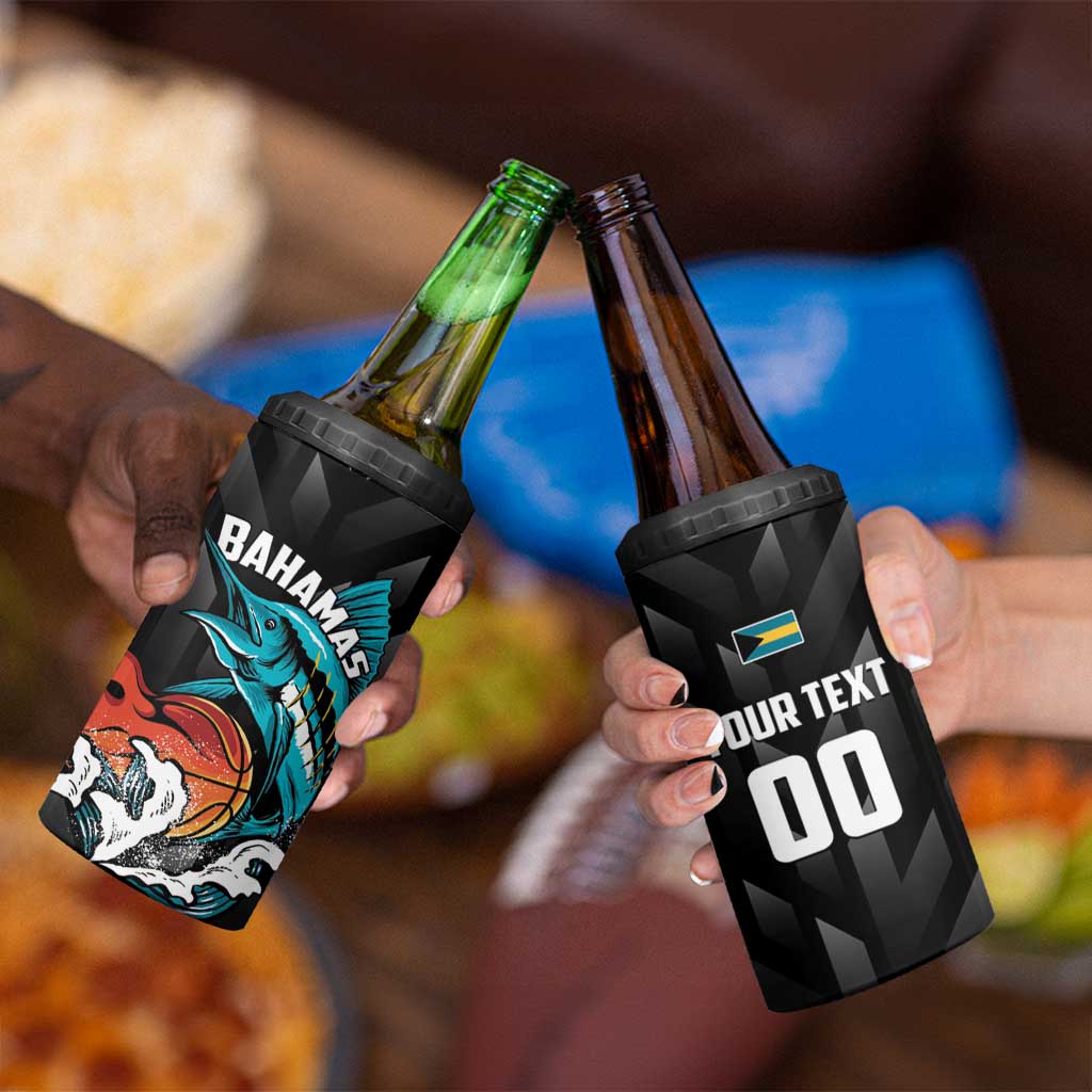 Bahamas Basketball Custom 4 in 1 Can Cooler Tumbler Team Bahamas Come On